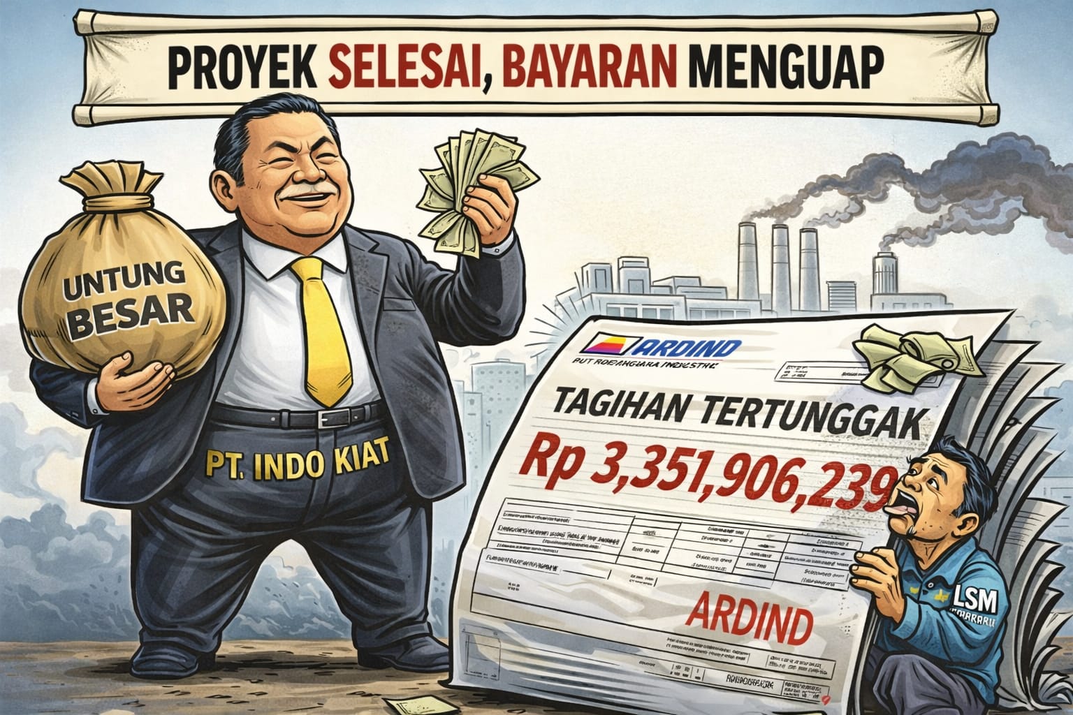 Tagihan Rp3,35 Miliar Mengendap Tiga Tahun, Dugaan Wanprestasi PT Indah Kiat Pulp & Paper Tbk Disorot.